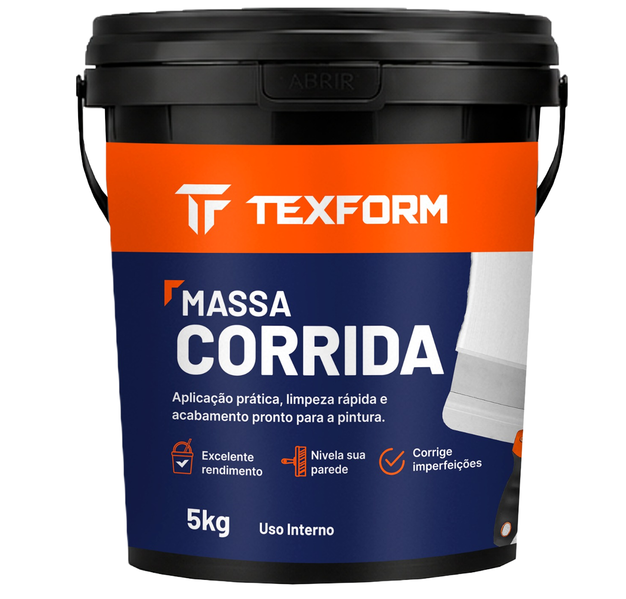 Balde de Massa Corrida TexForm de 5 kg